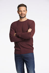 O-neck cable knit