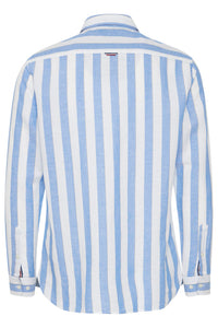 FQSteven stripe linen combo LS shirt