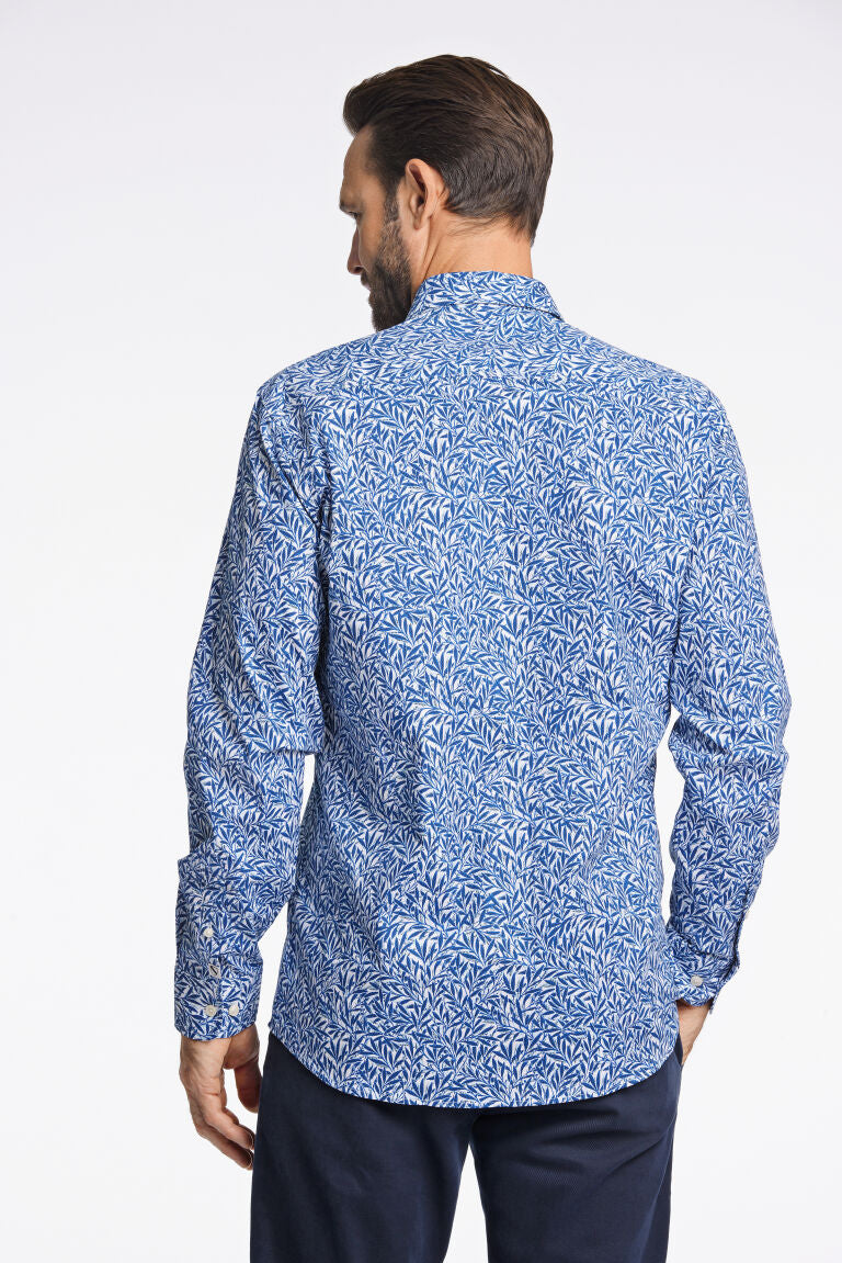 AOP plain stretch shirt L/S