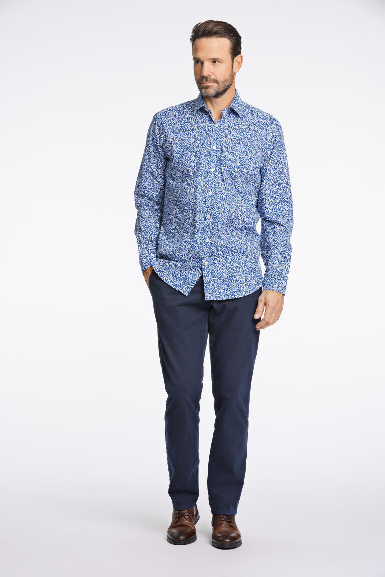 AOP plain stretch shirt L/S