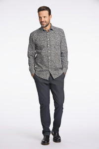 AOP plain stretch shirt L/S