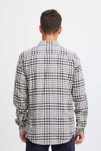 CFAnton LS BD checked linen mix shirt