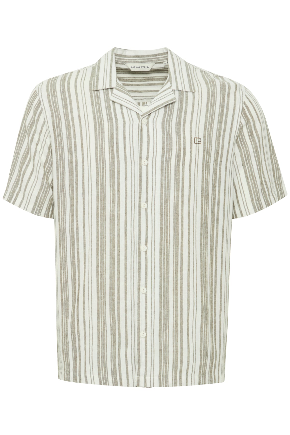 CFISAK SS RC striped linen mix shirt