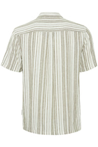 CFISAK SS RC striped linen mix shirt