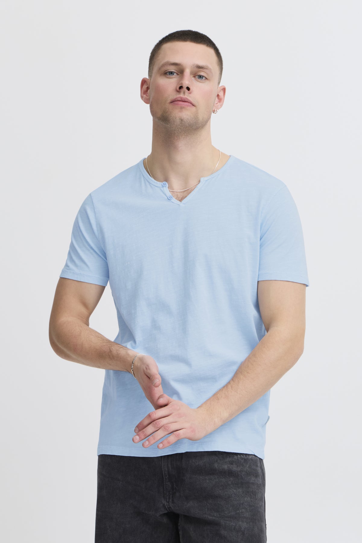 BHAston split neck tee