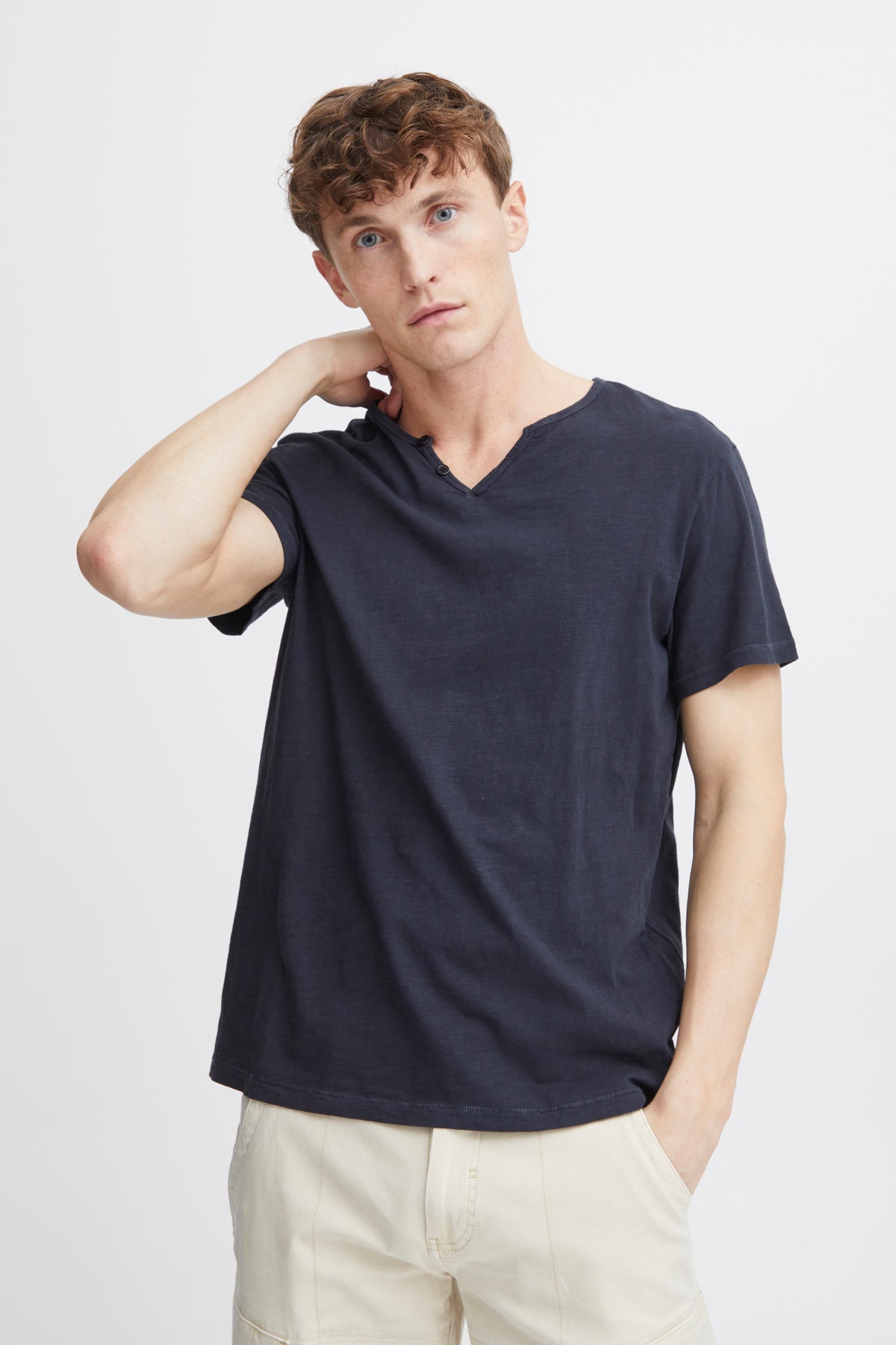 BHAston split neck tee