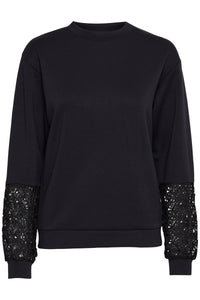 BYPUSTI LACE SWEATSHIRT -