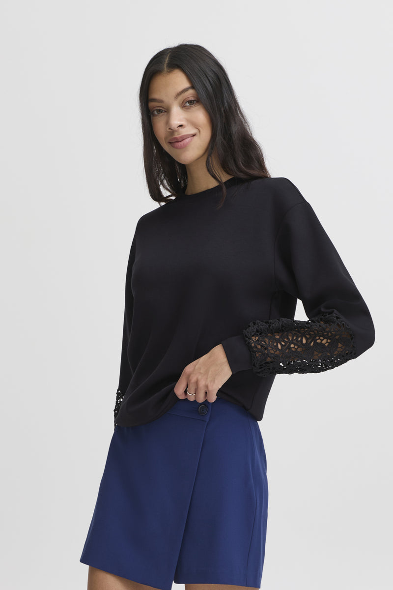BYPUSTI LACE SWEATSHIRT -