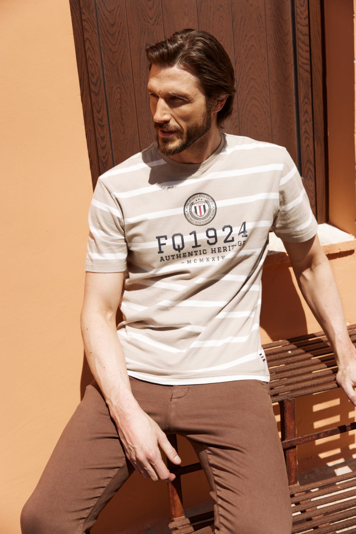 FQTOM striped tee w logo