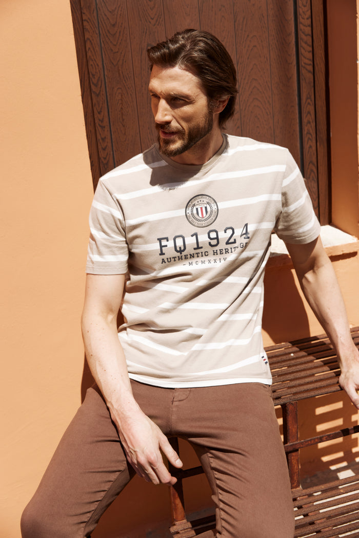 FQTOM striped tee w logo