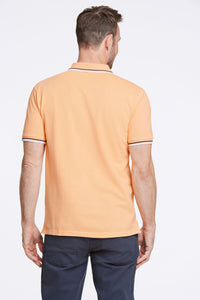 Pique polo shirt w. contrast