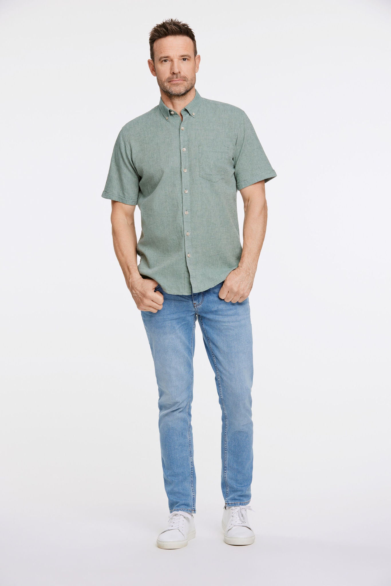 COTTON/LINEN SHIRT S/S