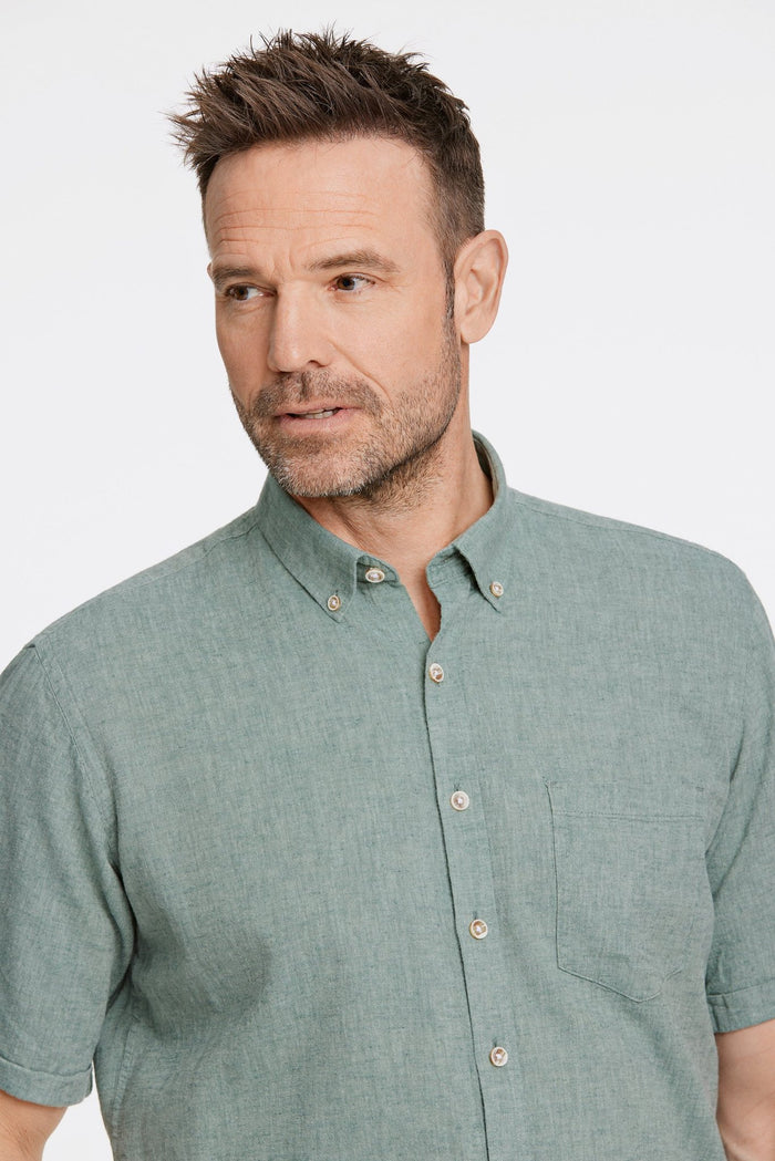 COTTON/LINEN SHIRT S/S