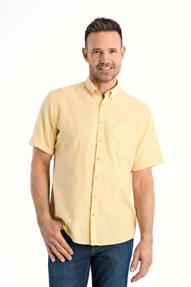 COTTON/LINEN SHIRT S/S