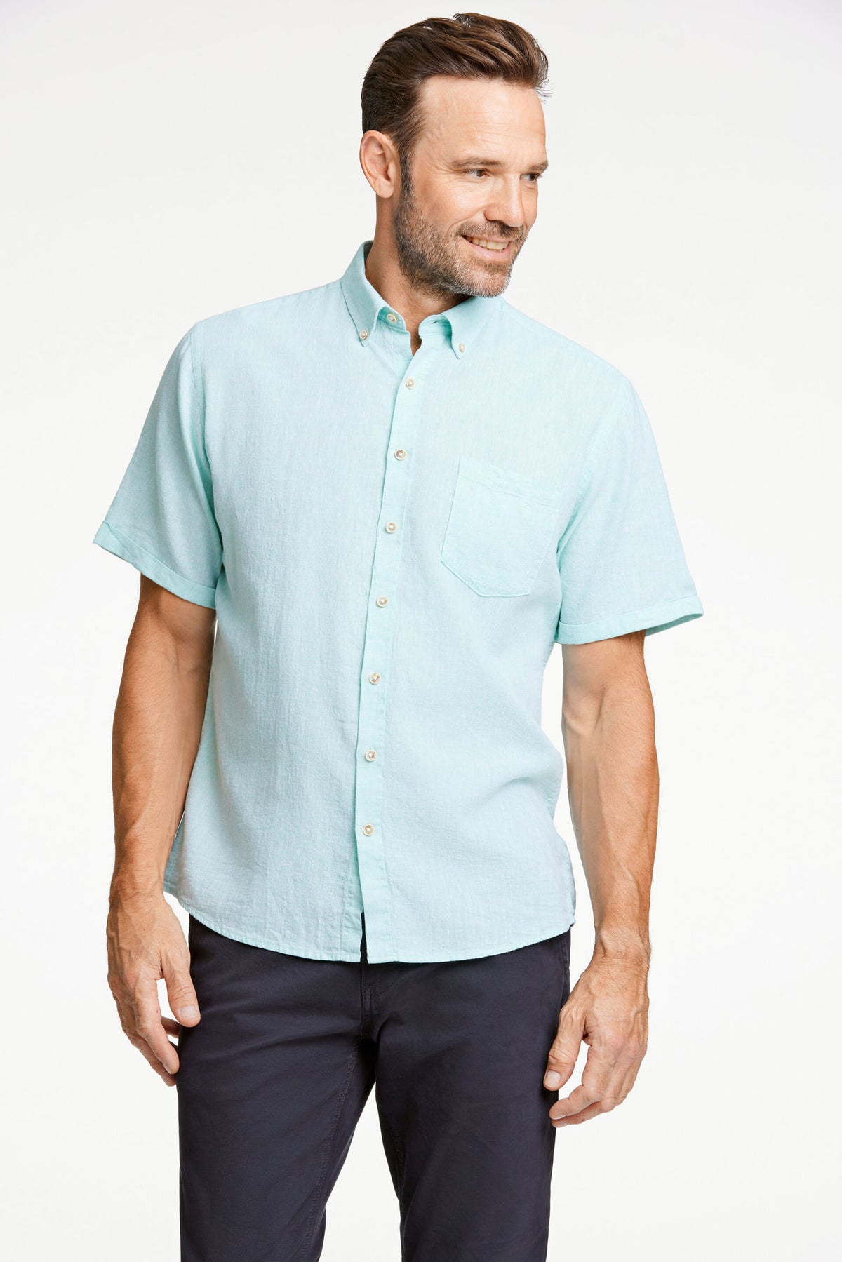COTTON/LINEN SHIRT S/S