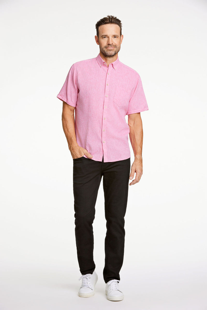 COTTON/LINEN SHIRT S/S