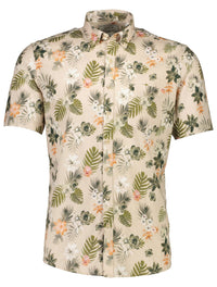 PRINTED COTTON/LINEN SHIRT