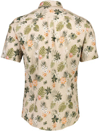PRINTED COTTON/LINEN SHIRT