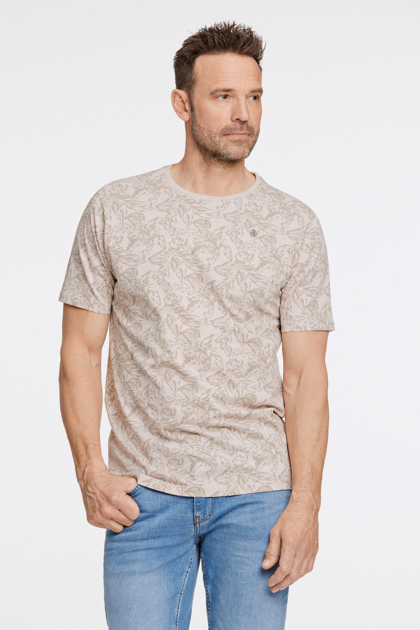 O-neck tee with AOP