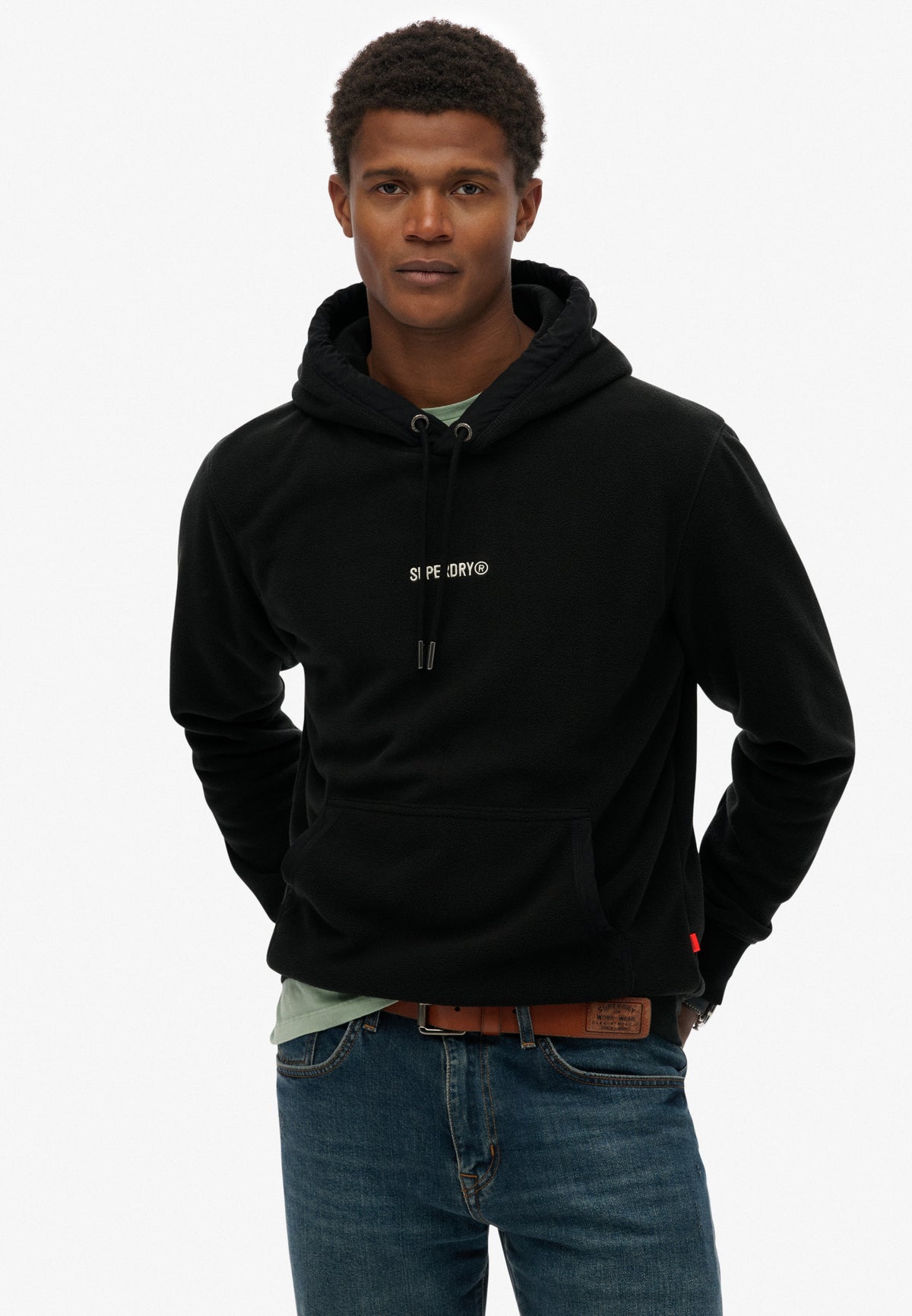 MICRO LOGO FLEECE HOOD