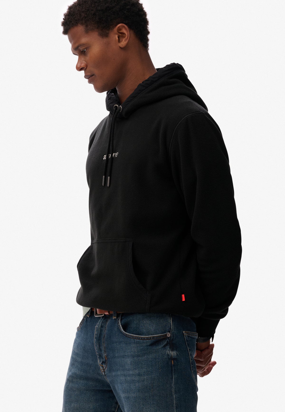 MICRO LOGO FLEECE HOOD
