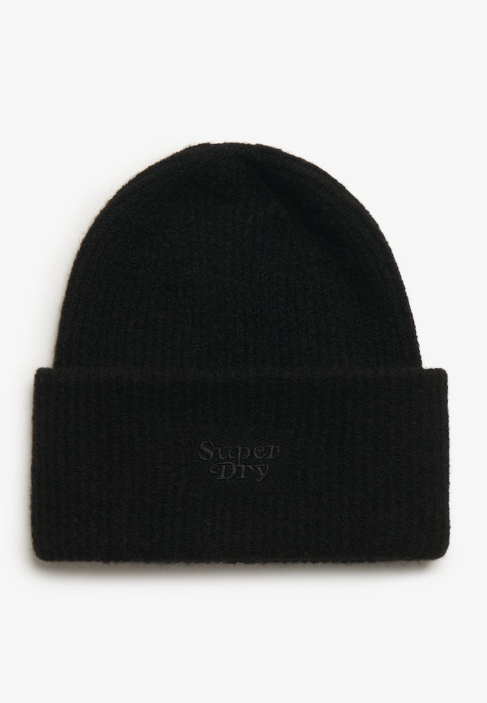 SOFT RIB KNIT BEANIE HAT