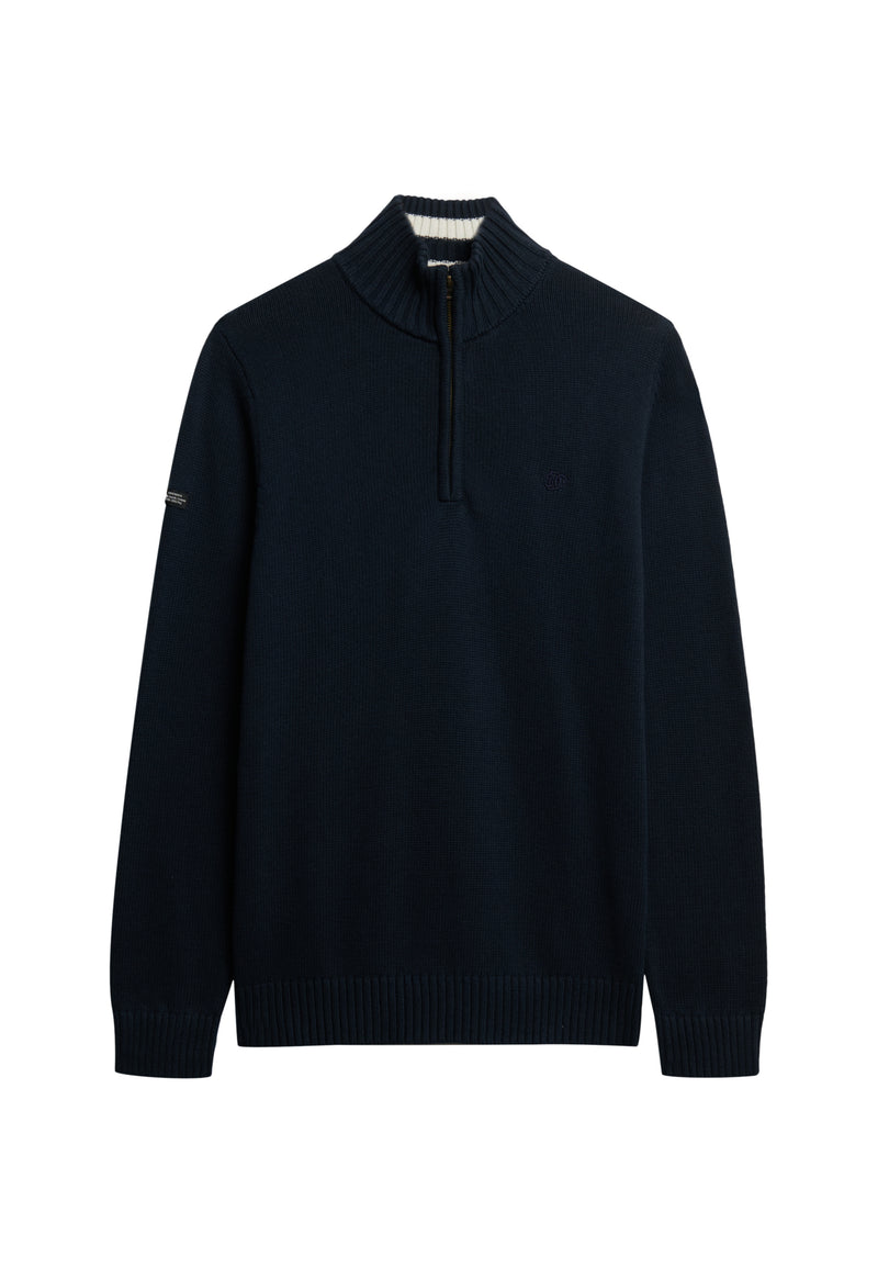 COTTON HALF ZIP KNIT