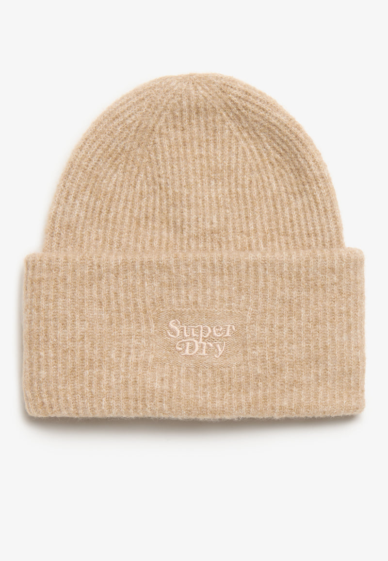 SOFT RIB KNIT BEANIE HAT