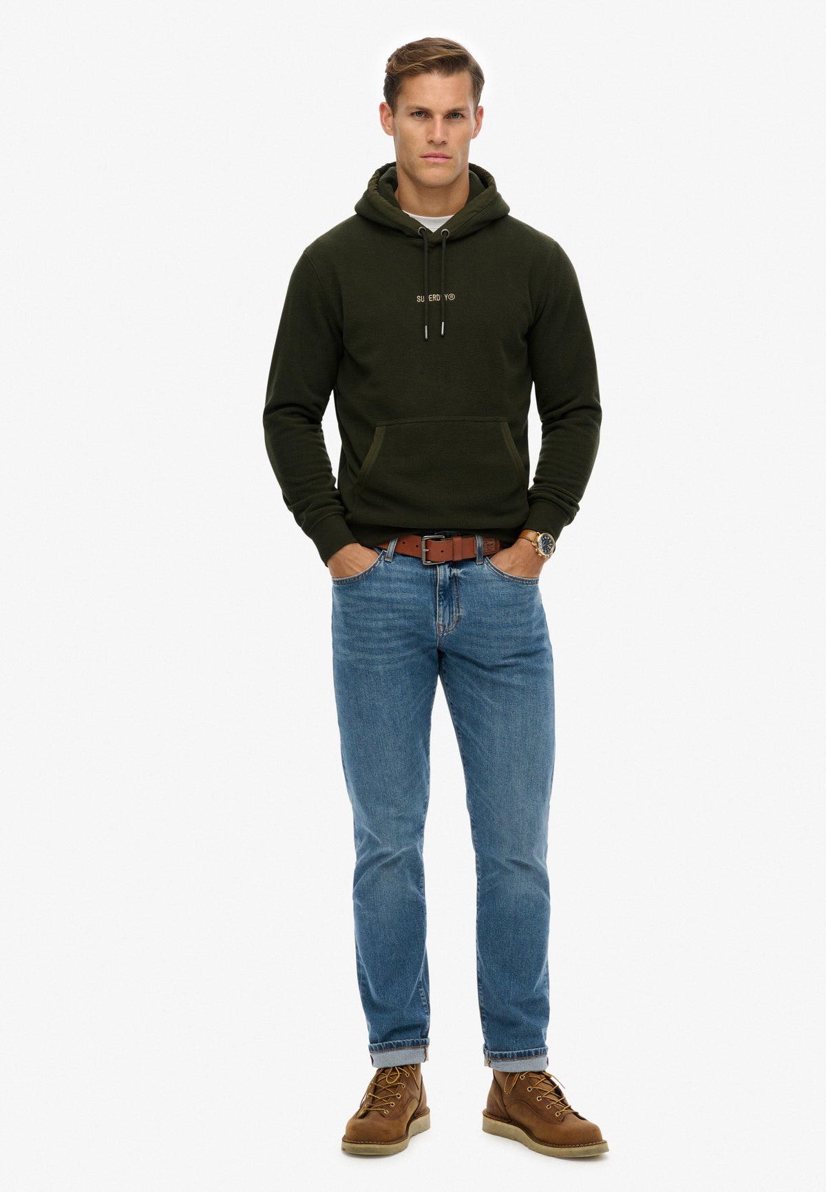 MICRO LOGO FLEECE HOOD