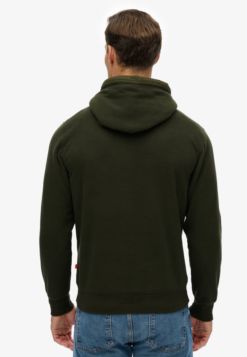 MICRO LOGO FLEECE HOOD
