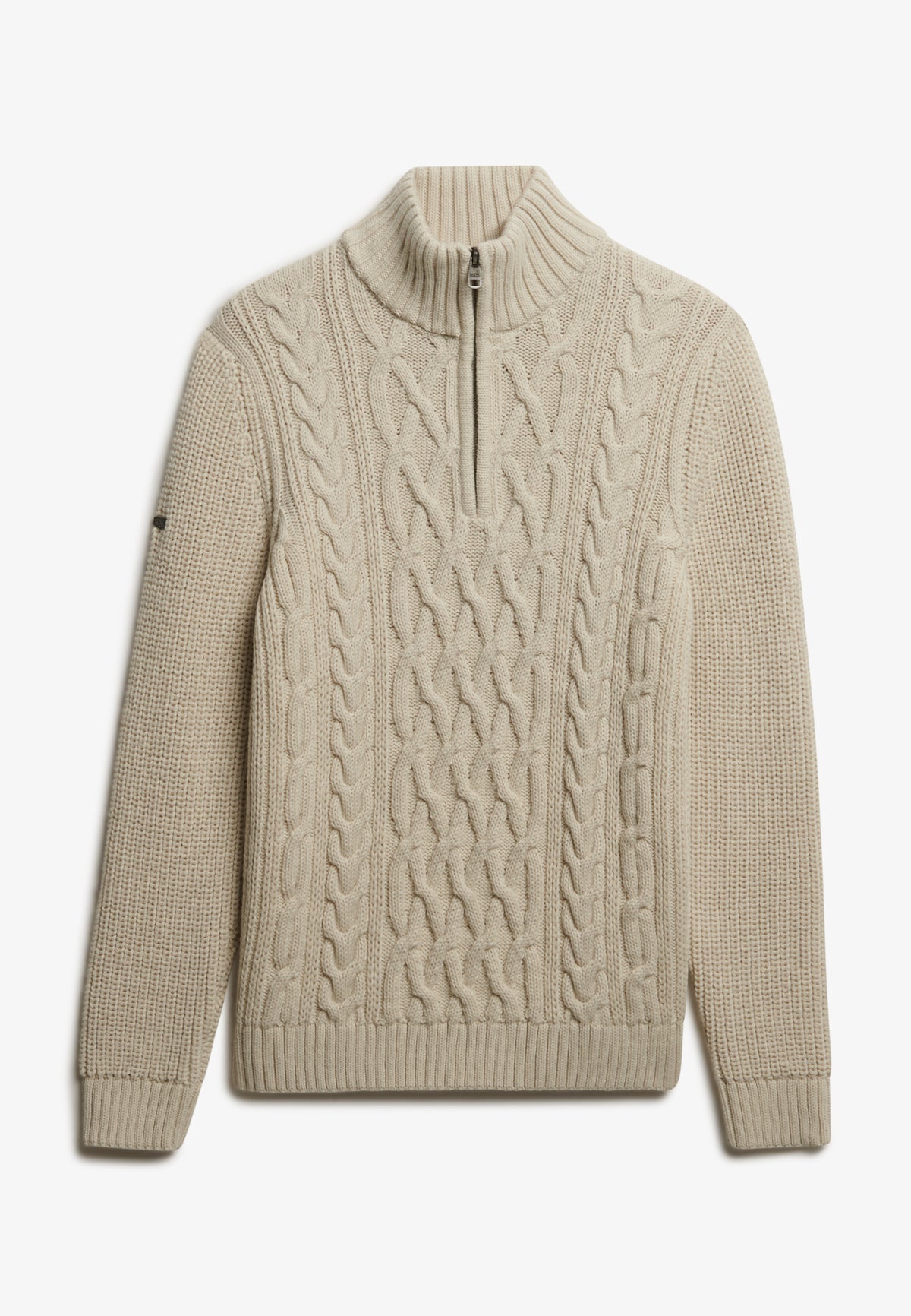 JACOB CABLE KNIT HALF ZIP