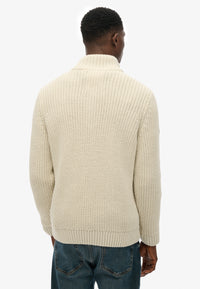 JACOB CABLE KNIT HALF ZIP