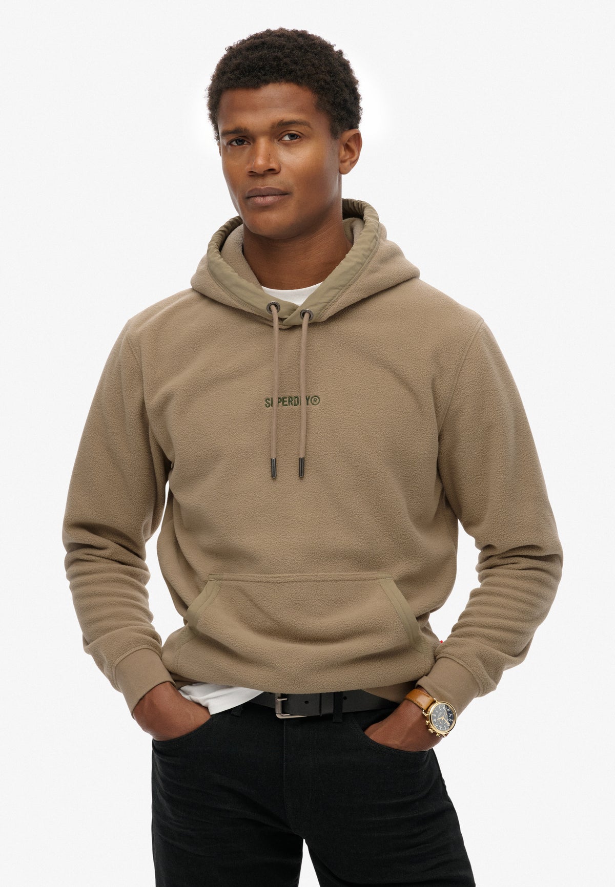MICRO LOGO FLEECE HOOD