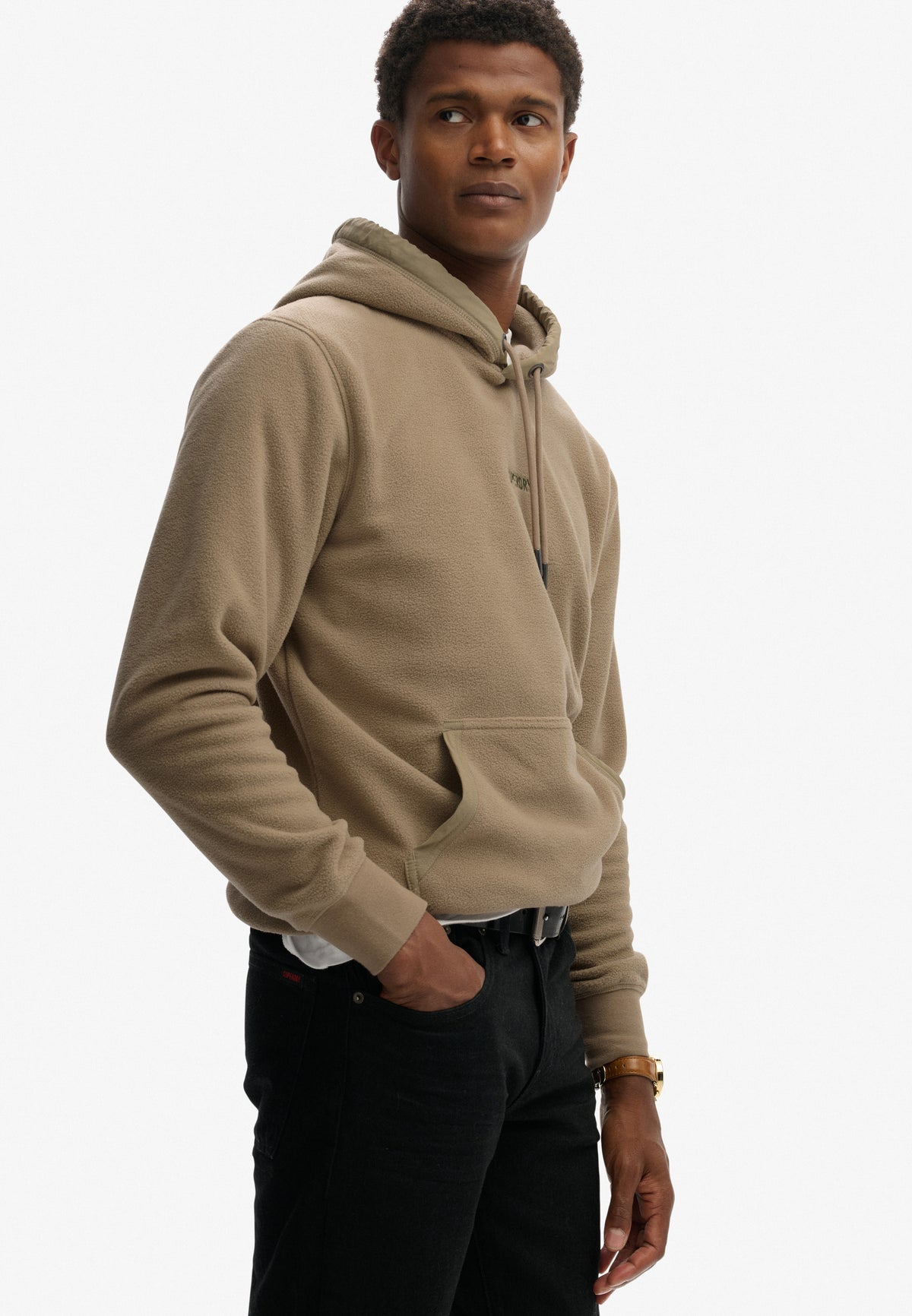MICRO LOGO FLEECE HOOD
