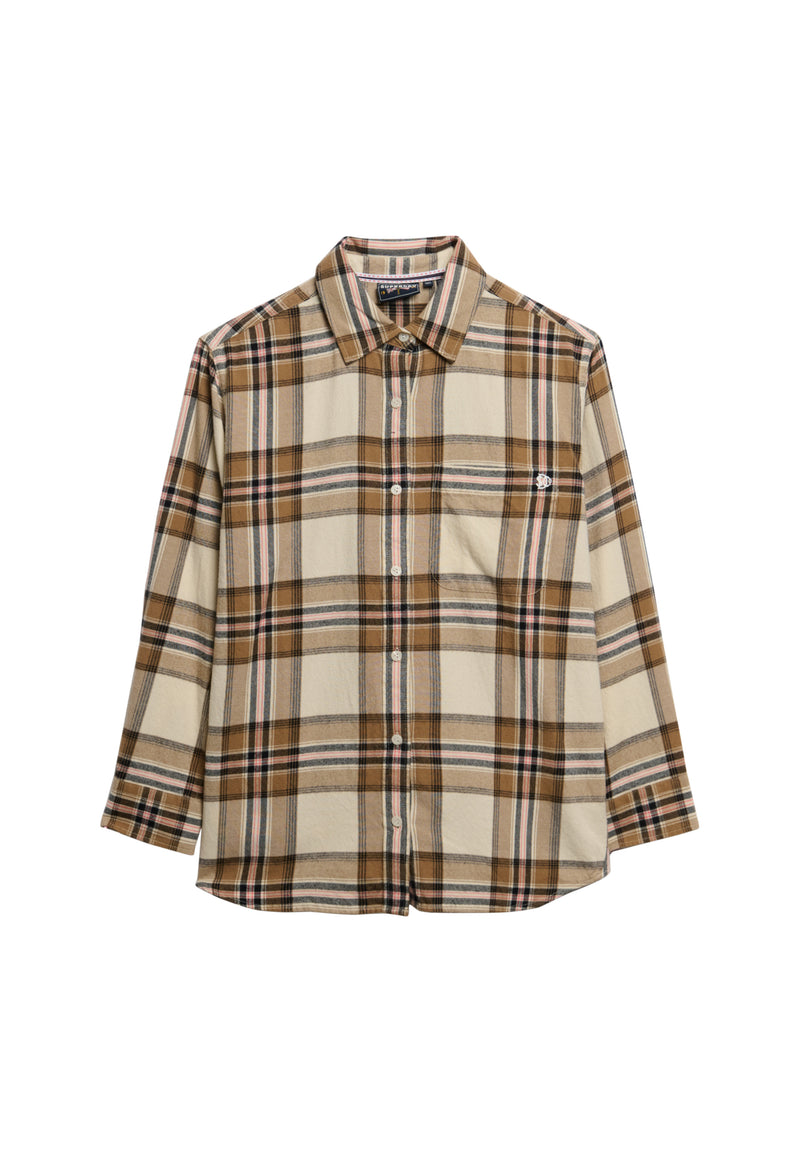 CHECK FLANNEL BOYFRIEND SHIRT