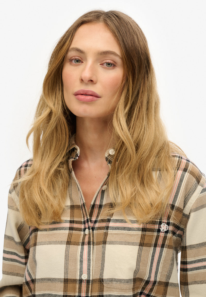 CHECK FLANNEL BOYFRIEND SHIRT
