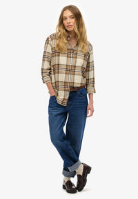CHECK FLANNEL BOYFRIEND SHIRT
