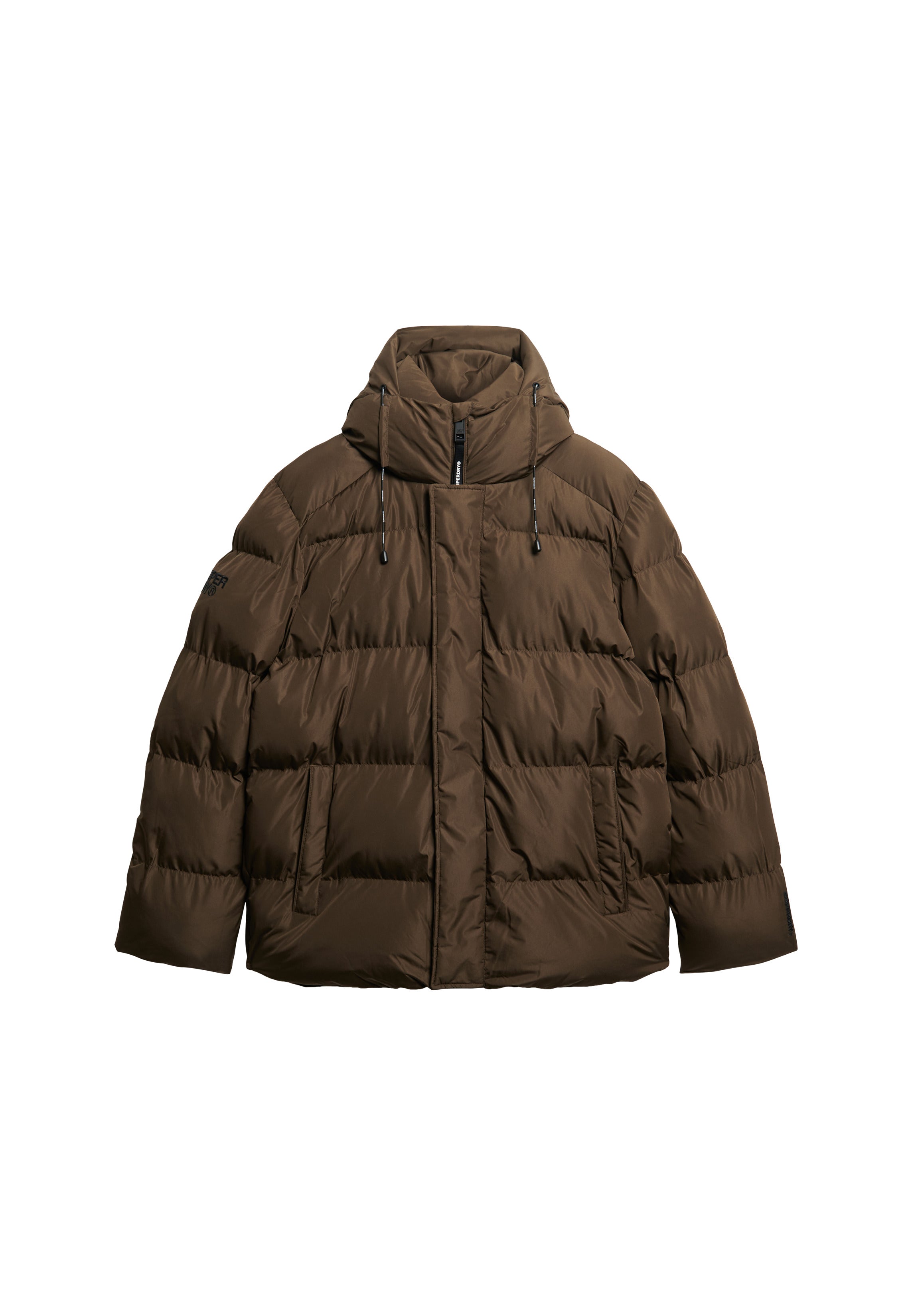 HOODED 5 BAFFLE SPORTS PUFFER