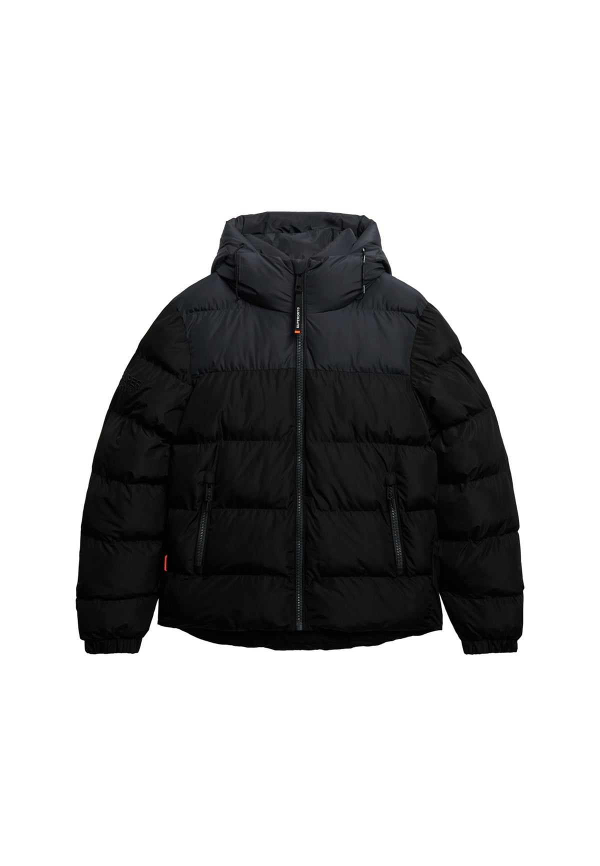 COLOURBLOCK HOODED PUFFER JKT