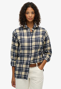 CHECK FLANNEL BOYFRIEND SHIRT