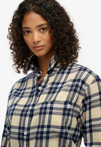 CHECK FLANNEL BOYFRIEND SHIRT