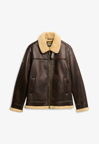 FAUX SHEARLING AVIATOR JACKET