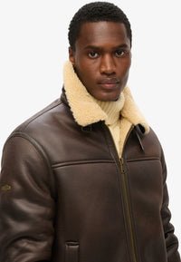 FAUX SHEARLING AVIATOR JACKET