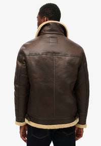 FAUX SHEARLING AVIATOR JACKET