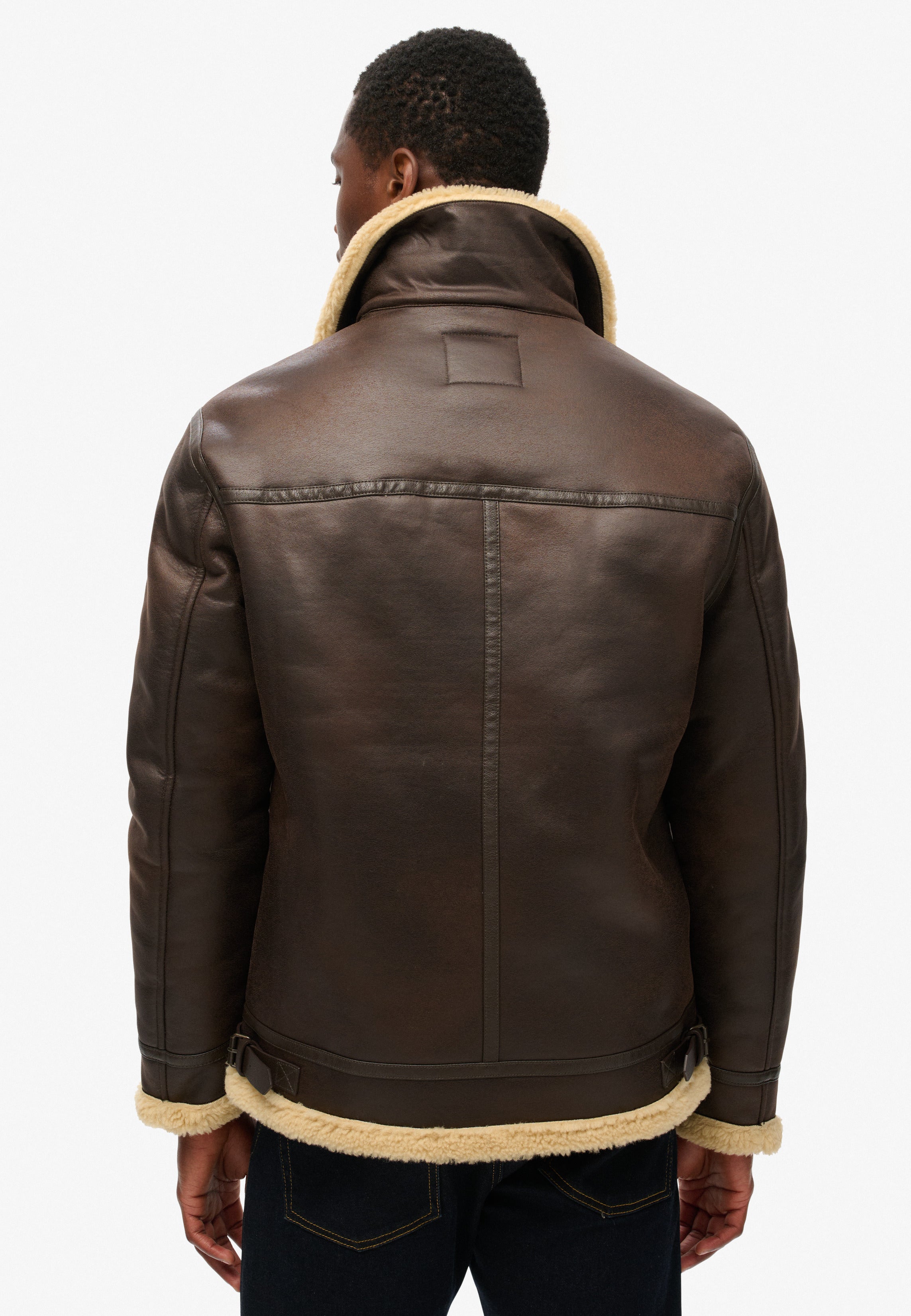 FAUX SHEARLING AVIATOR JACKET