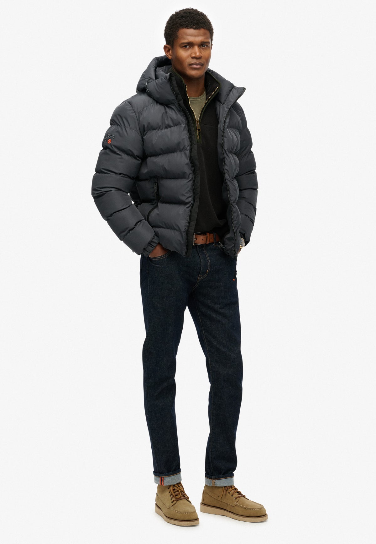 HOODED SPORTS PUFFER JACKET