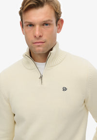 COTTON HALF ZIP KNIT