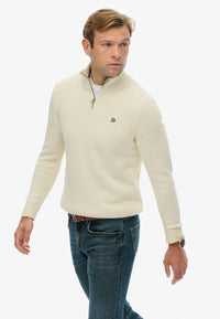 COTTON HALF ZIP KNIT