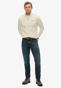 COTTON HALF ZIP KNIT