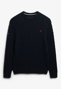COTTON CABLE KNIT CREW